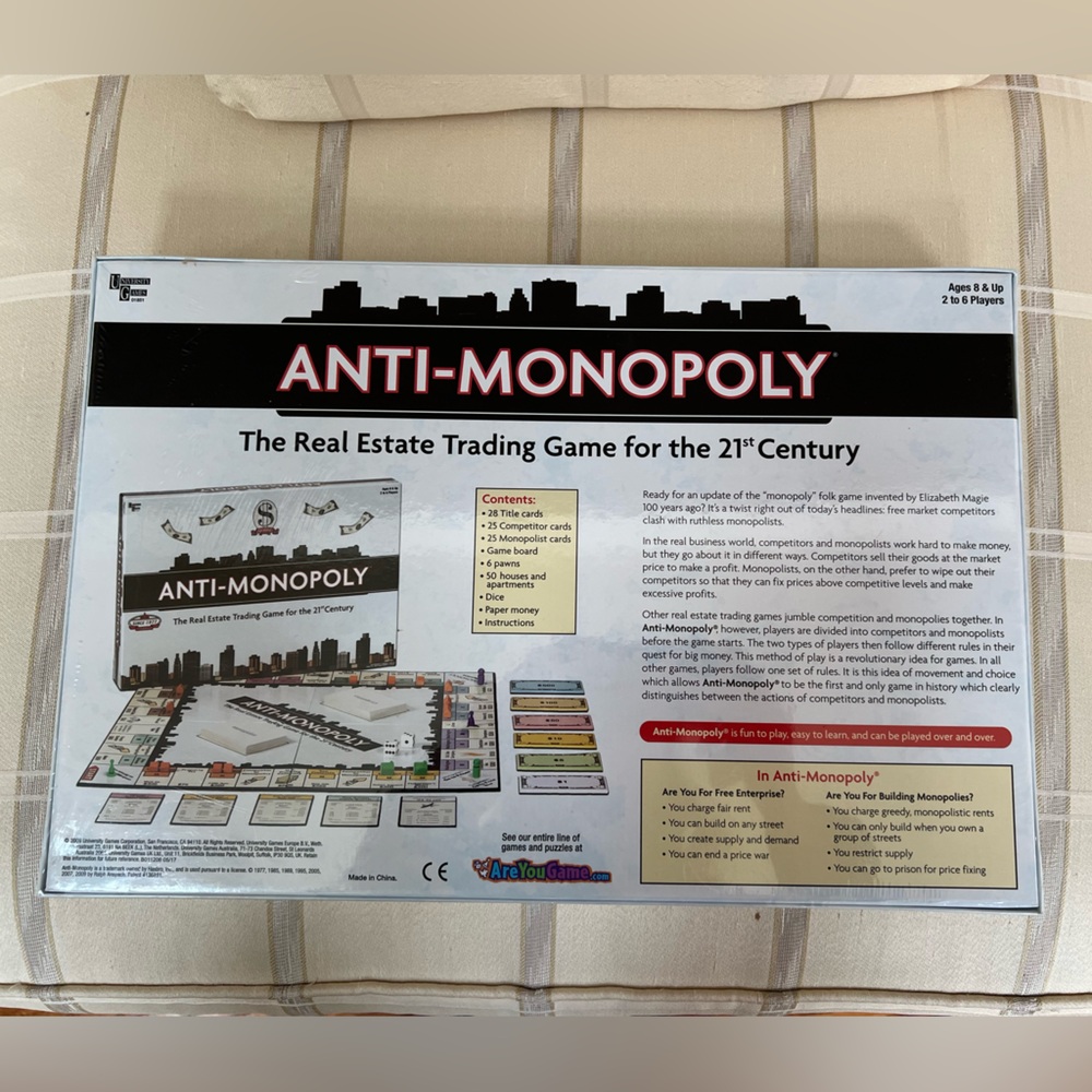 NWT Anti-Monopoly Board Game Real Estate Trading Game 2009 SEALED - Picture 2 of 6